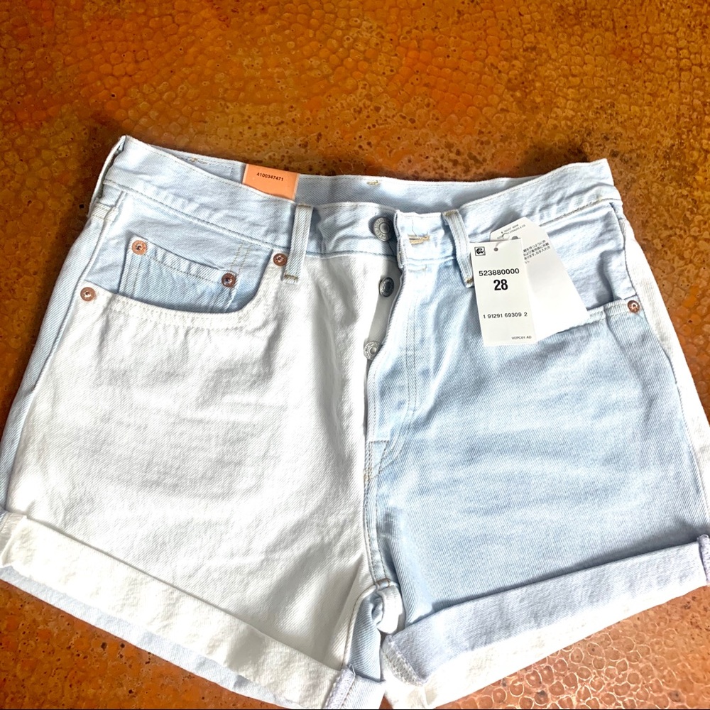 LEVI’S 501 Button fly High Waisted shorts
